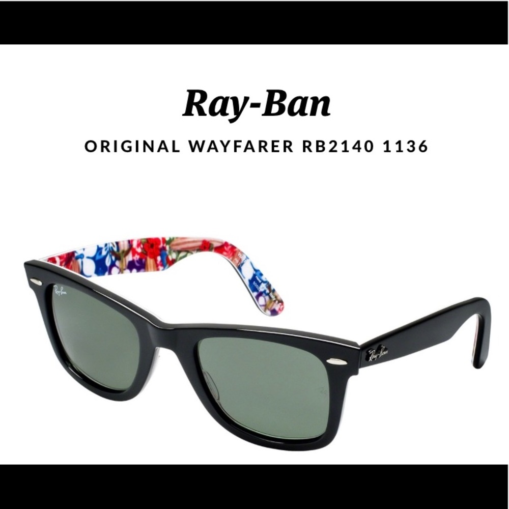 Wayfarer originals with rare print rb2140-1136